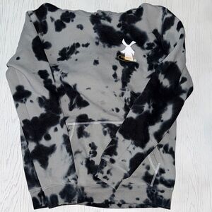 Dutch Bros Black and Gray Tie Dye Hoodie